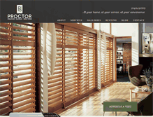 Tablet Screenshot of proctordrapery.com